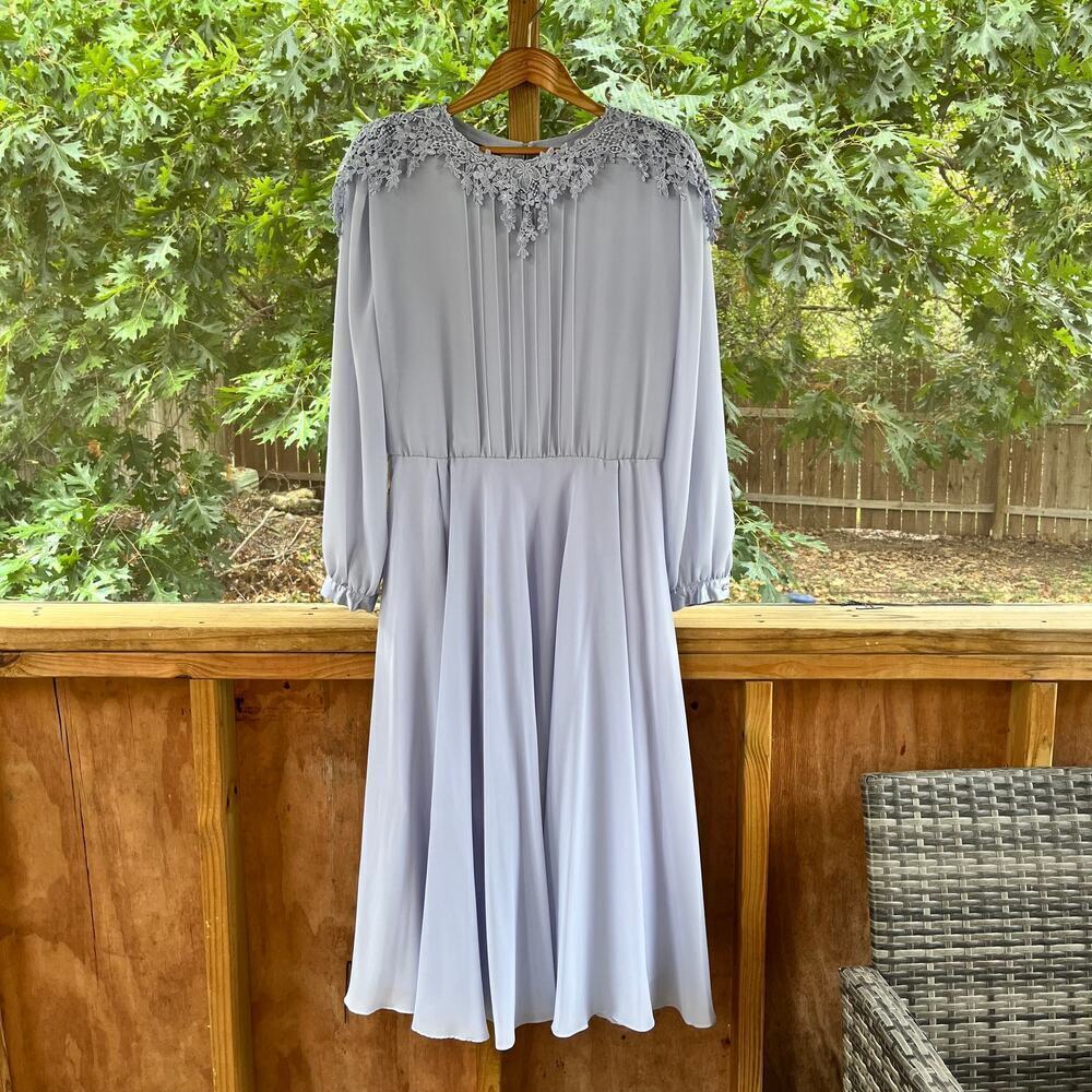 Ursula Of Switzerland Women's Vintage Ice Blue Maxi Dress Size 12